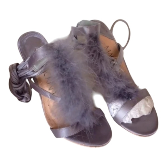 Mackin J Shoes - Mackin J Tie Around Open Toe Heels